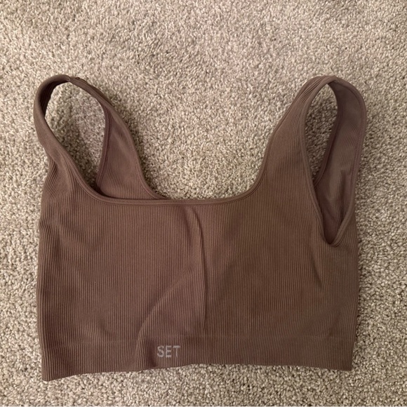 SET Active Ribbed sets in Emerald Green & Cafe Brown Activewear - Picture 5 of 7